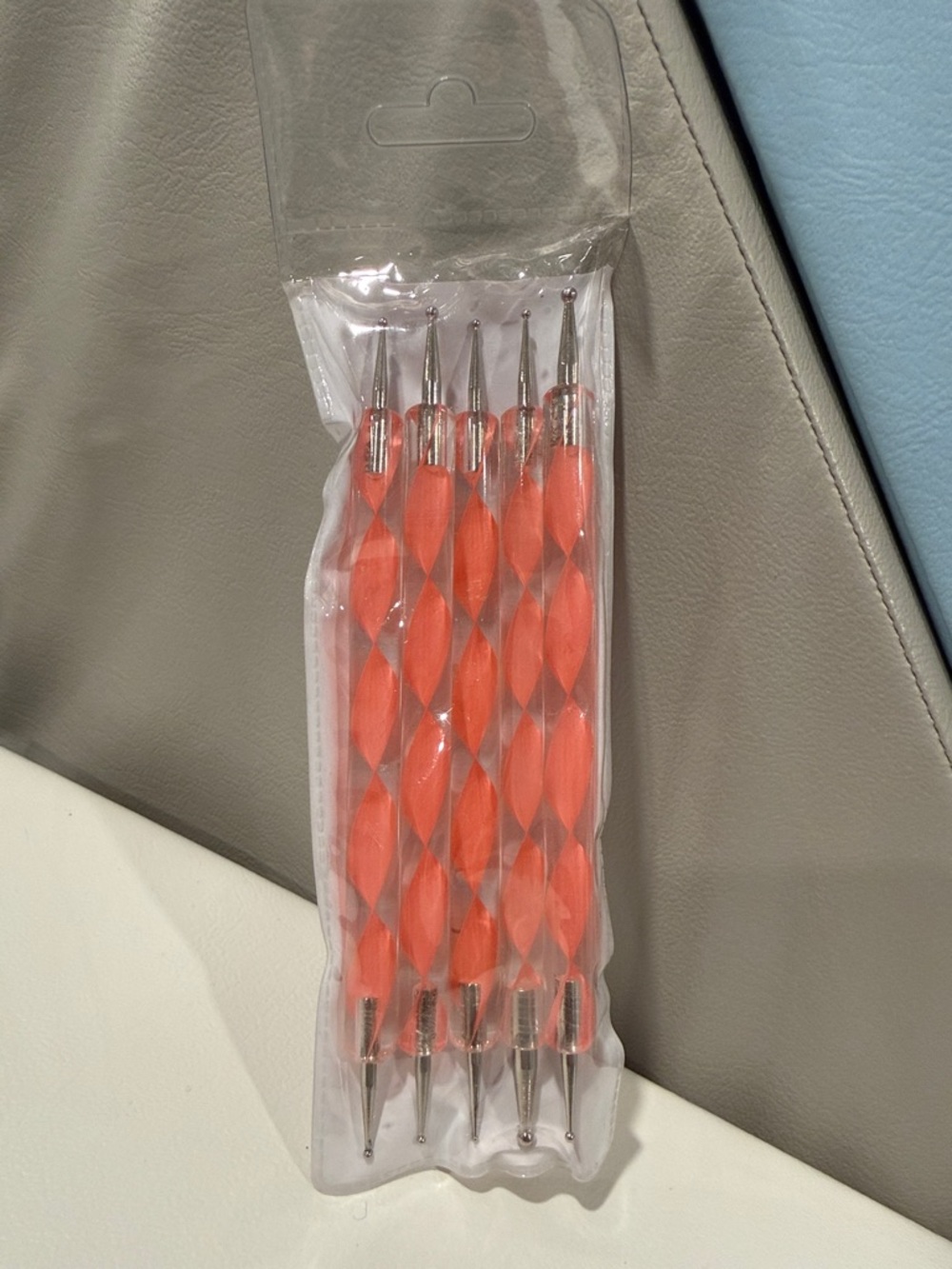 Set of 5 Pink Nail Dotting Tools